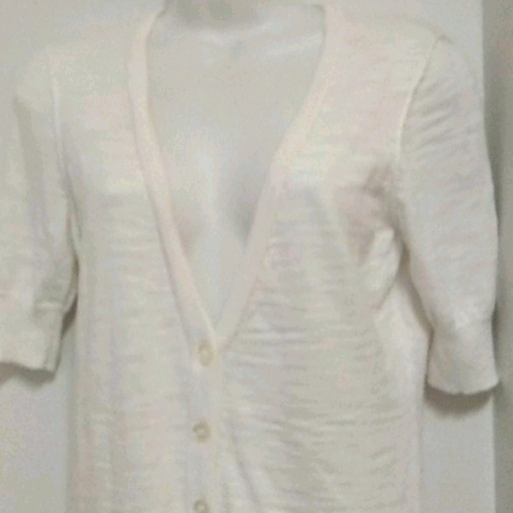 Caslon white cardigan/sweater sz M - Picture 3 of 8